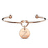 Fancy Alphabet Letter Initial Bangle in Rose Gold -A